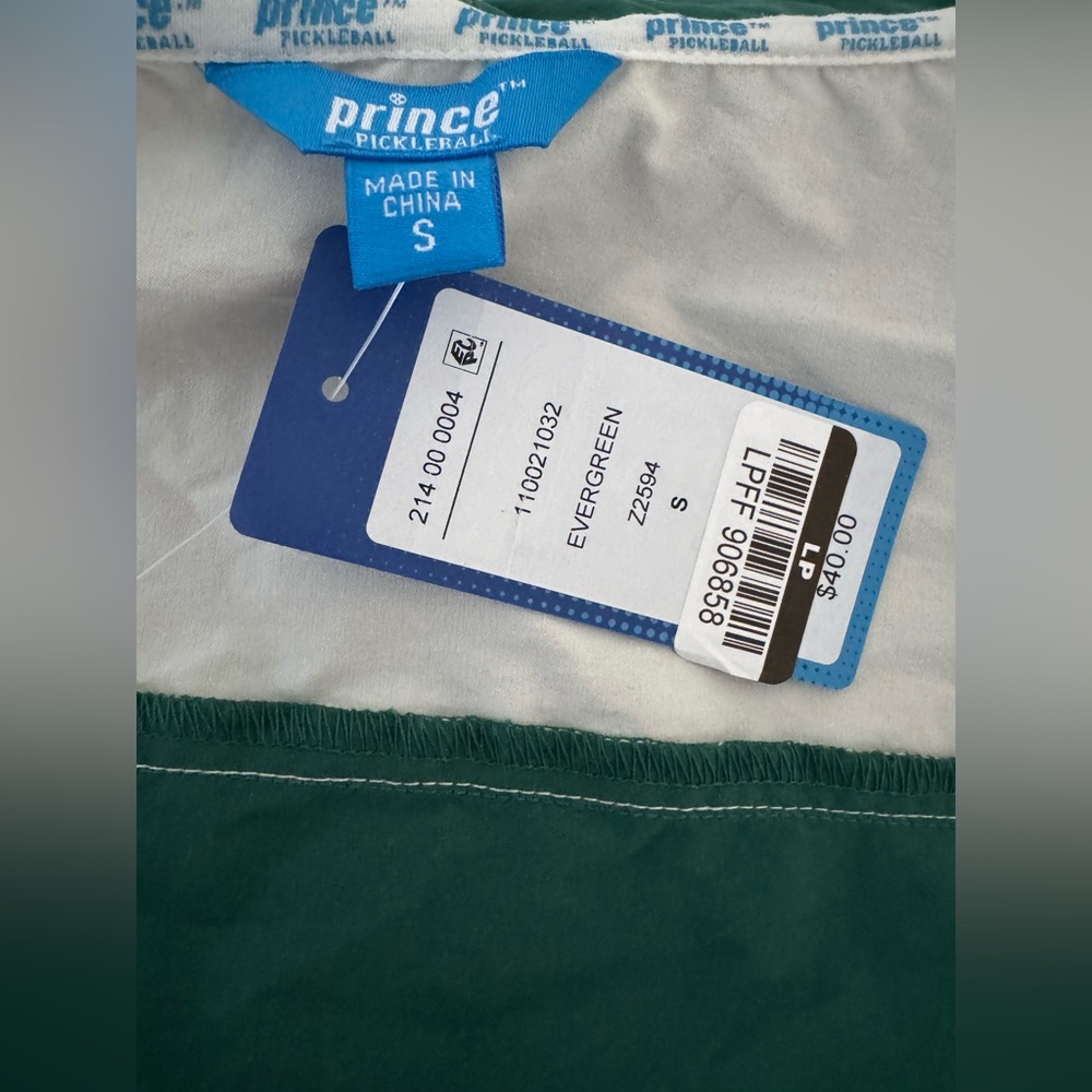 Prince Pickleball green windbreaker hooded full zip jacket small NWT tennis prep - Picture 5 of 5